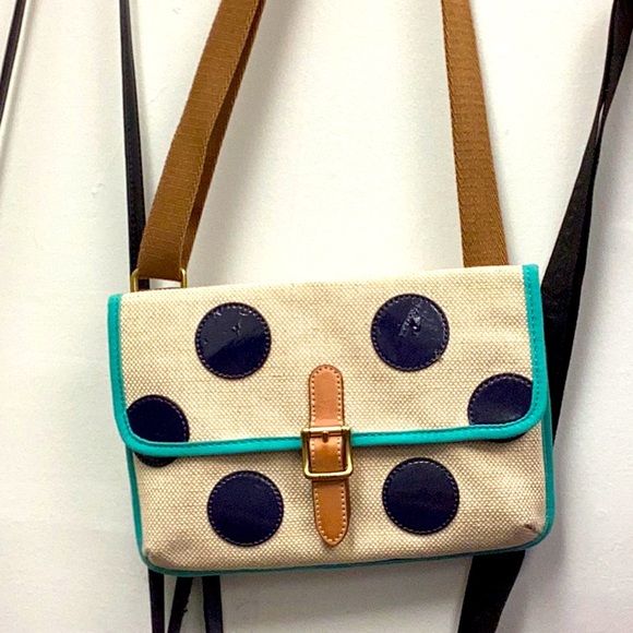 Fossil Crossbody canvas bag with polkadot design - Picture 1 of 3